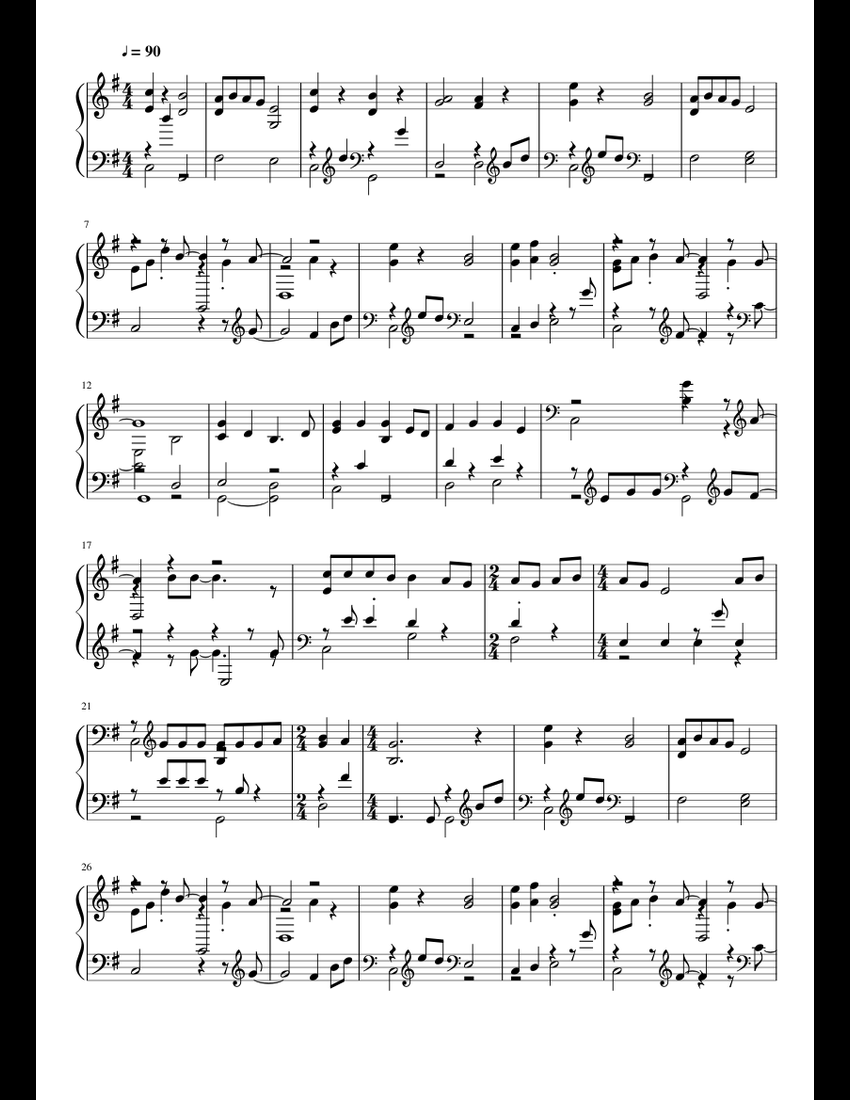 10000 reasons sheet music for Piano download free in PDF or MIDI