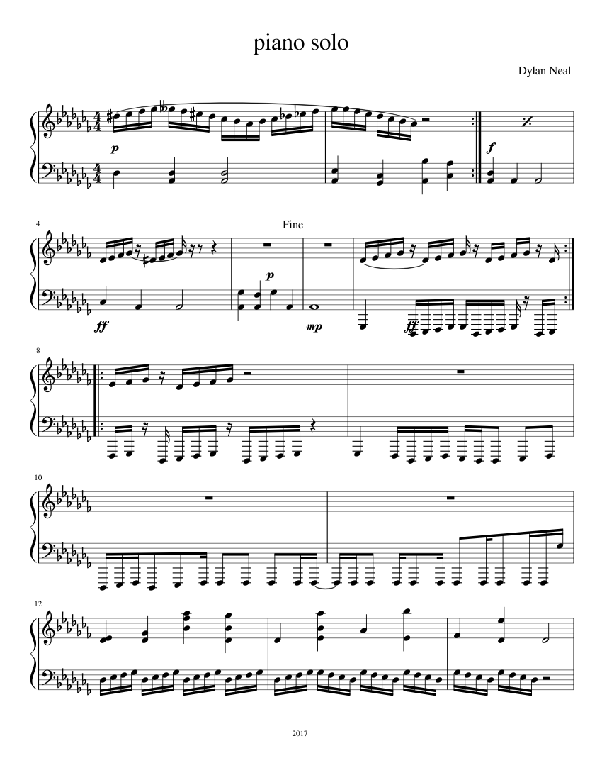 Piano solo Sheet music for Piano (Solo) | Musescore.com