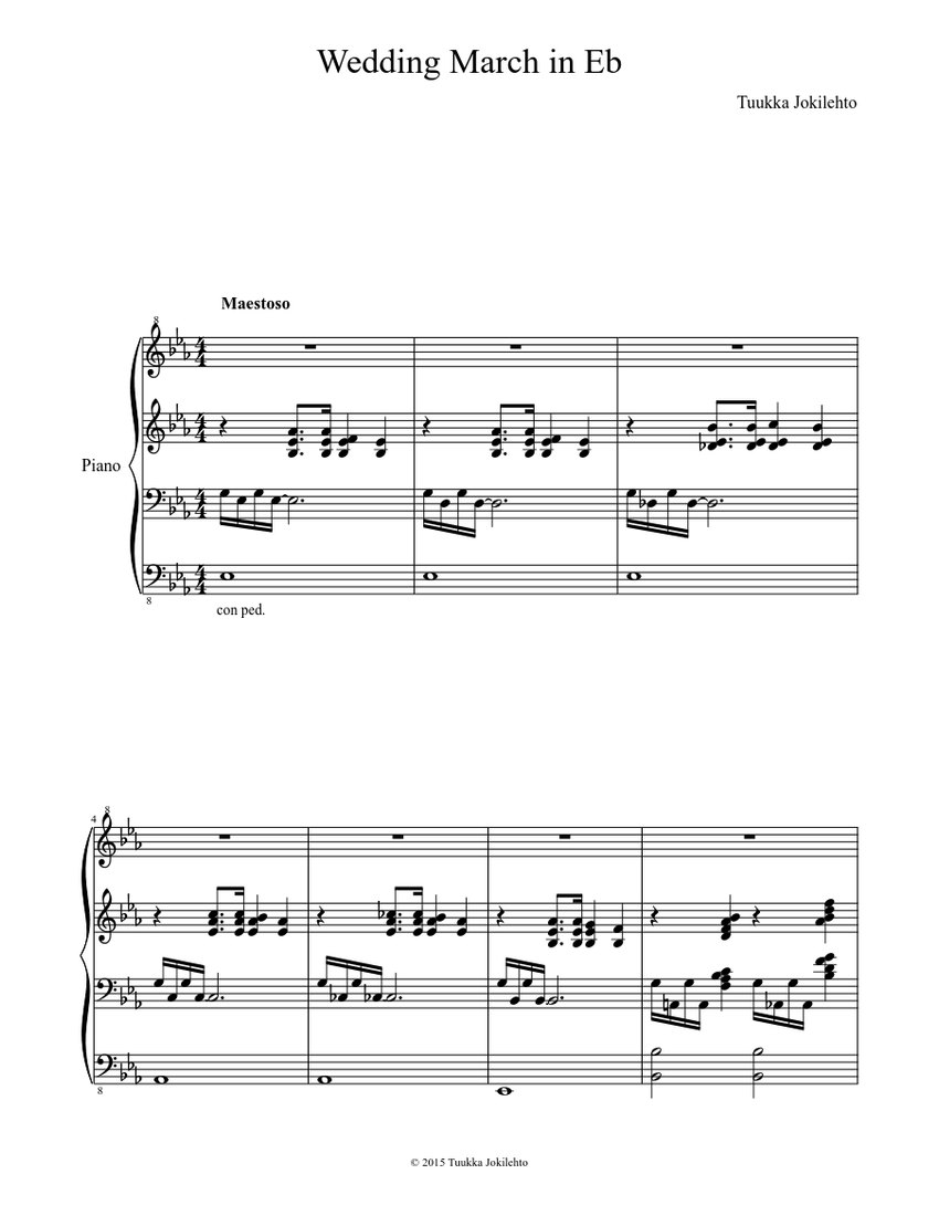 Wedding March (in Eb) Sheet music for Piano Download