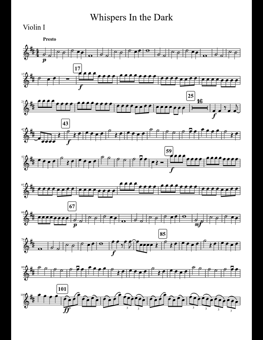 Whispers In The Dark Song