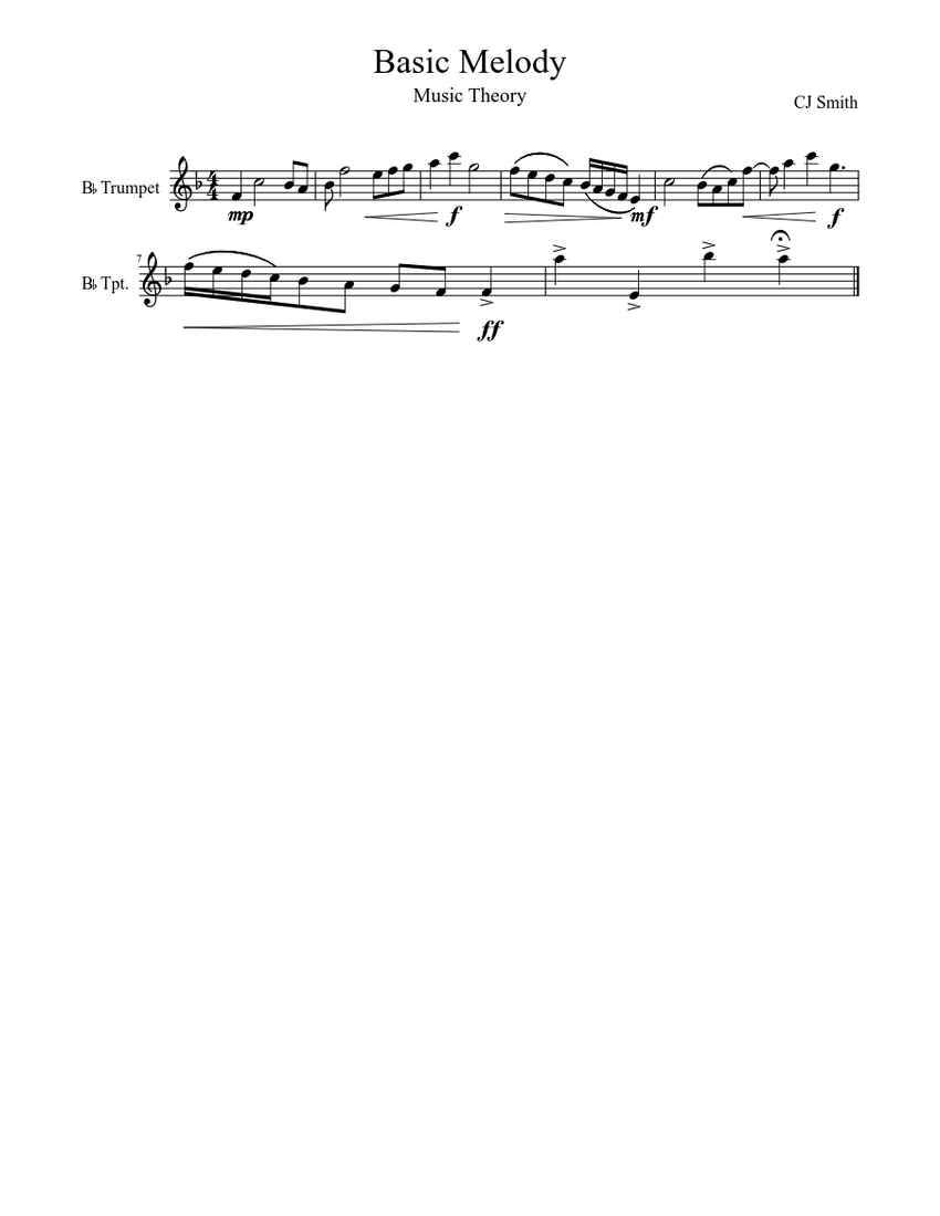Basic Melody Sheet music for Trumpet (Solo)