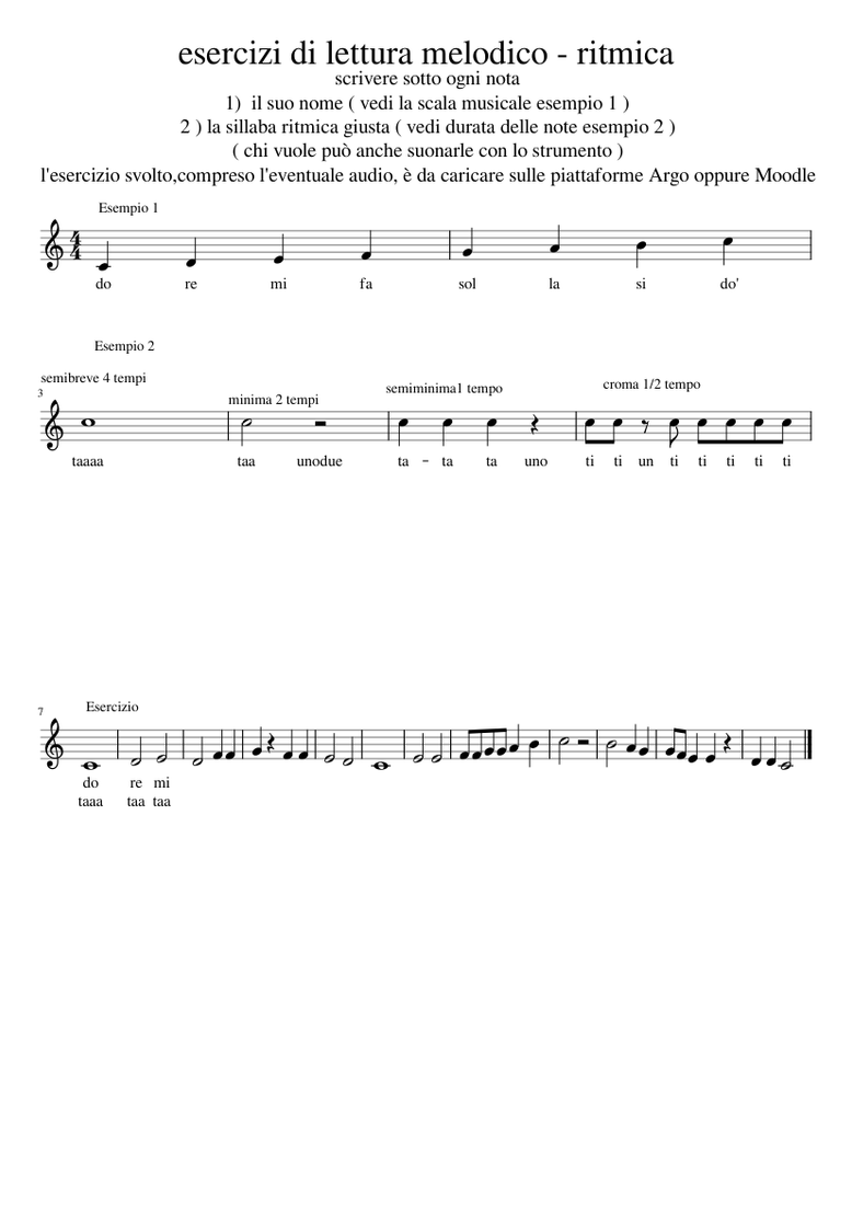 Esercizi Di Lettura Melodico Ritmica Sheet Music For Piano Solo Musescore Com
