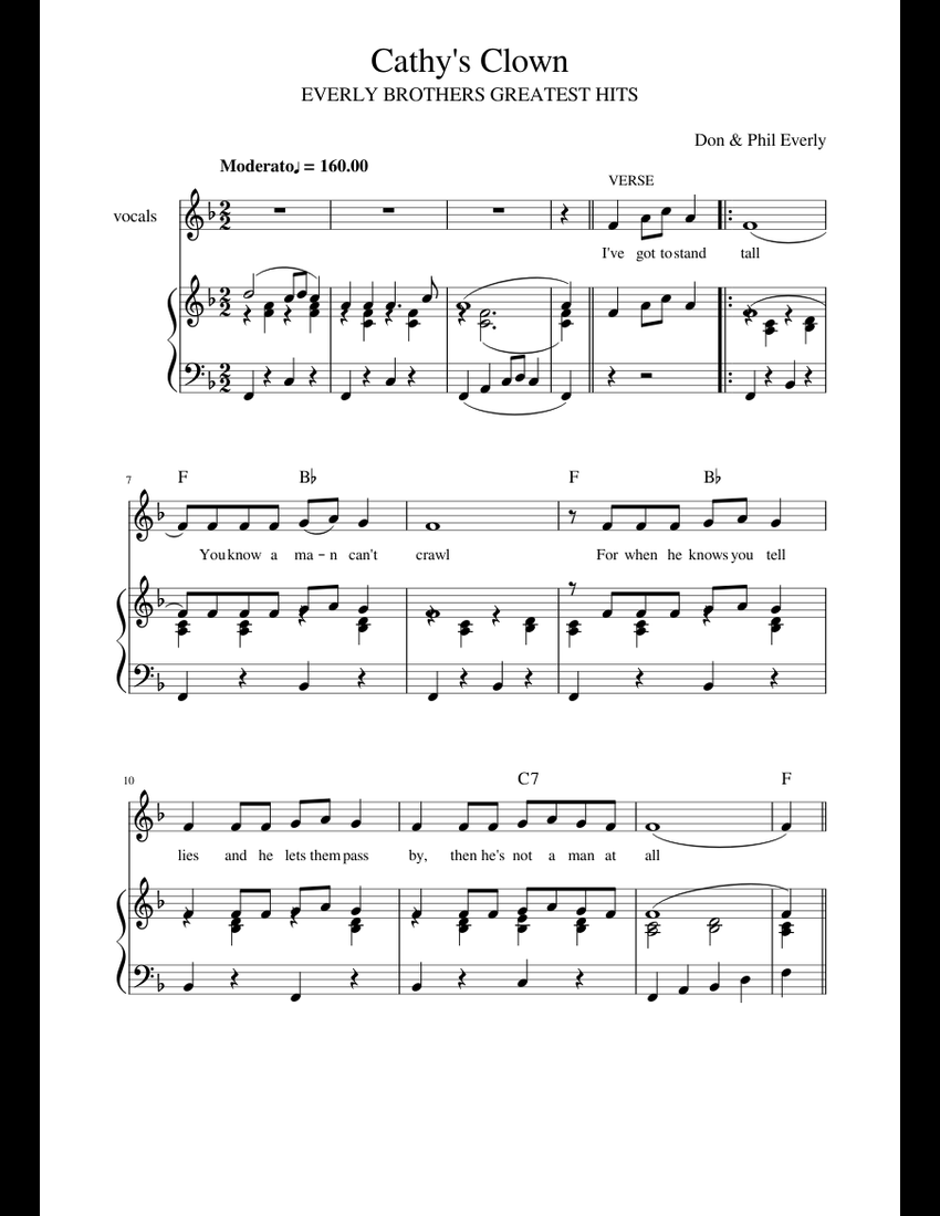 Cathy s clown sheet music for piano other woodwinds download free in