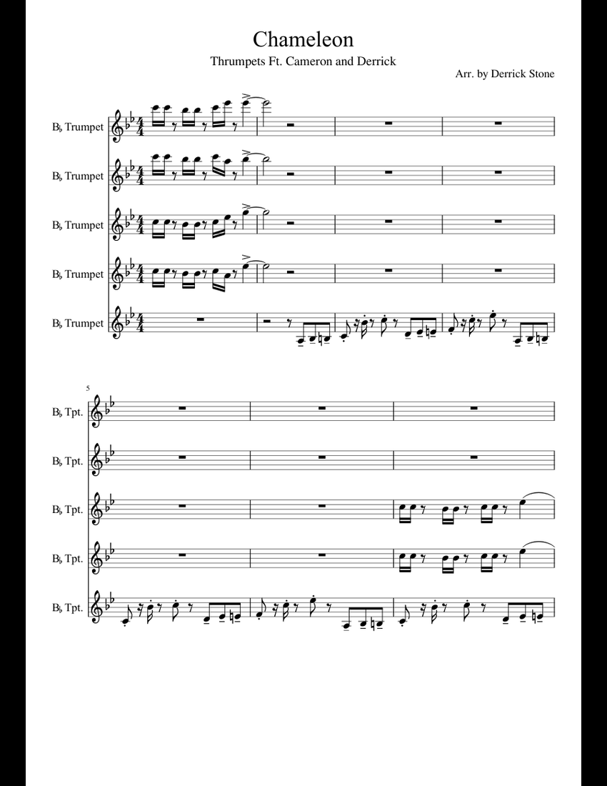 Chameleon Sheet Music For Trumpet Download Free In PDF Or MIDI Chameleon Sheet Music For Trumpet Download Free In PDF Or MIDI