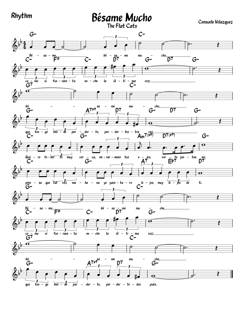 Bésame Mucho sheet music for Piano download free in PDF or MIDI
