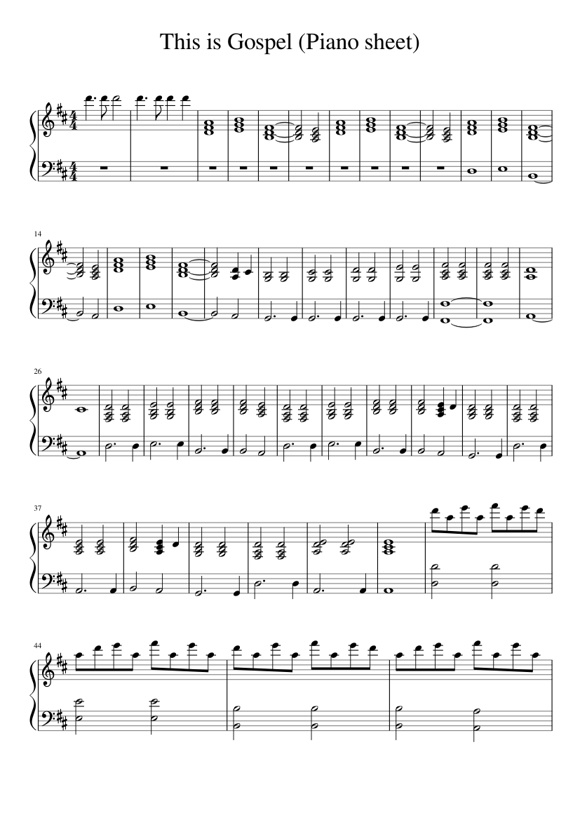 Gospel Chord Charts