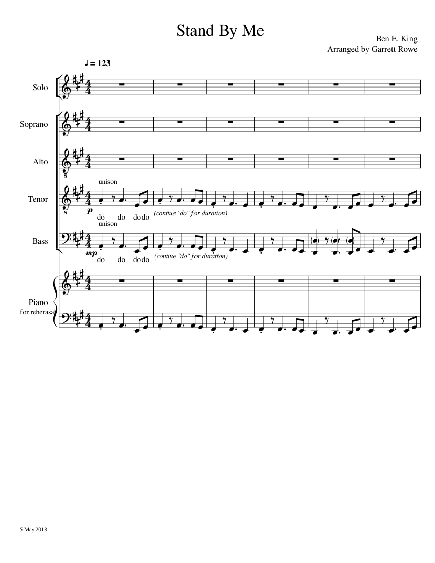 Stand By Me Sheet music for Piano (Mixed Quintet) | Musescore.com