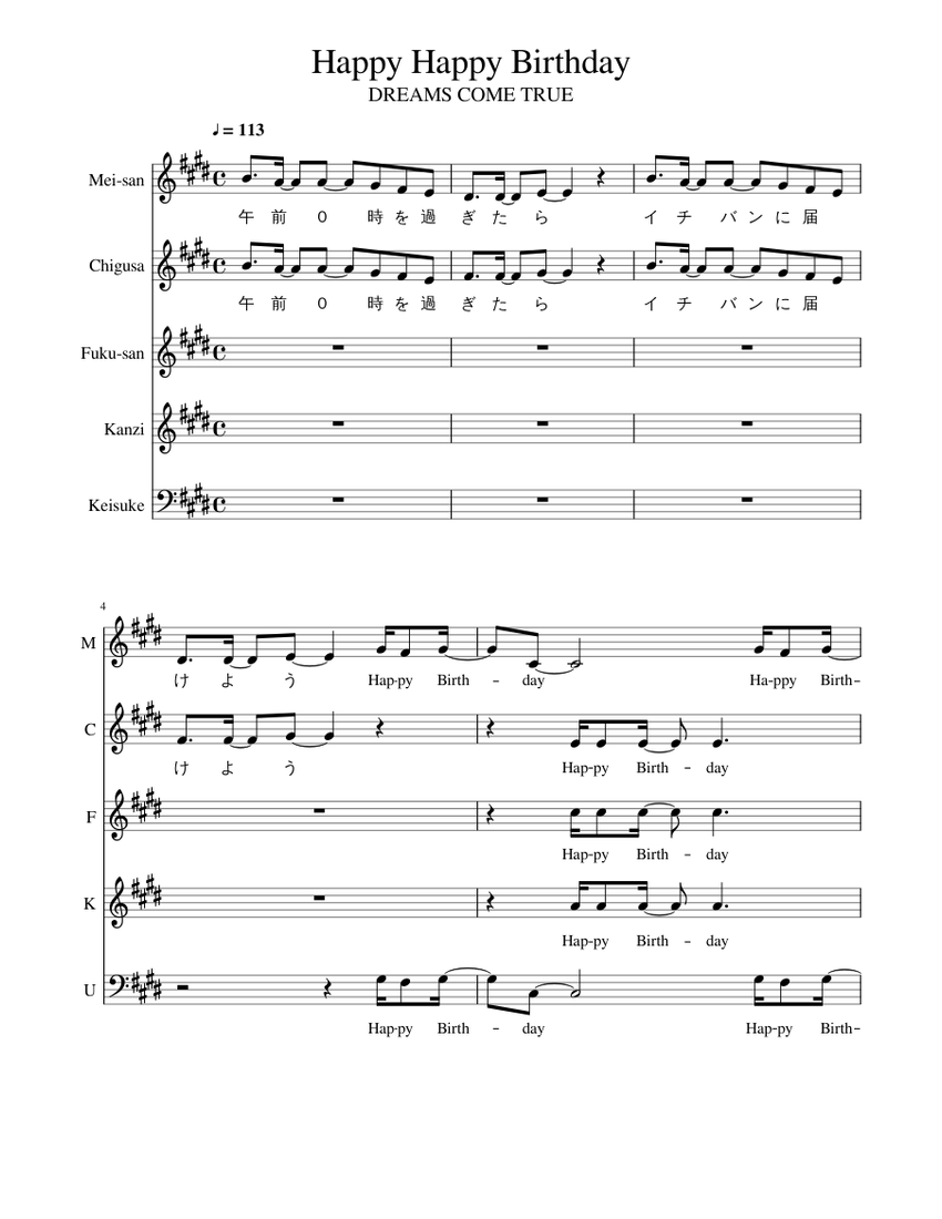 Happy Happy Birthday Sheet music for Piano | Download free in PDF or