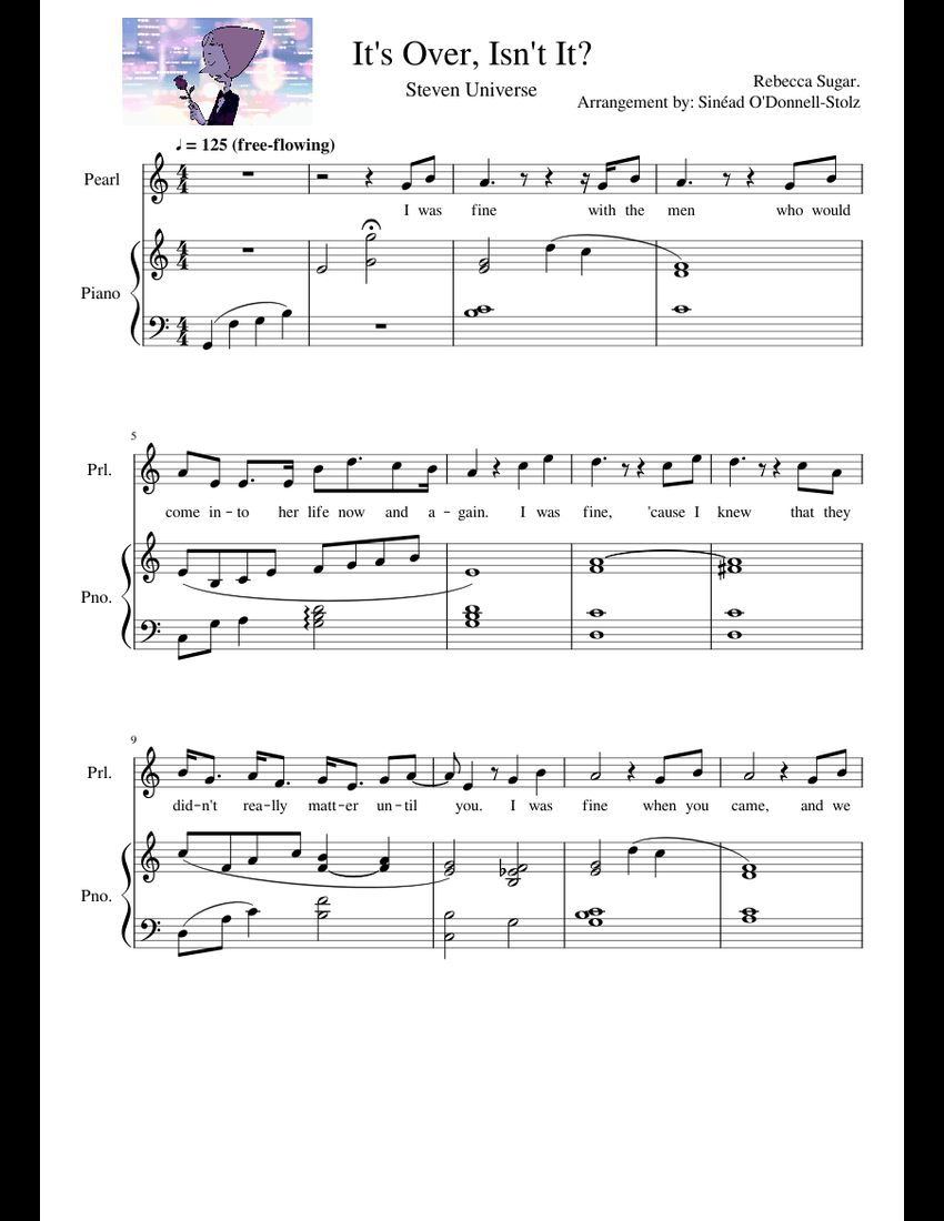 It's Over, Isn't It? (piano and vocals) sheet music for Piano, Voice