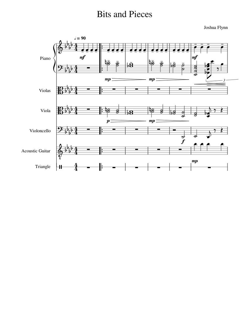 Halo 3 ODST Bits and Pieces sheet music for Piano, Strings, Contrabass