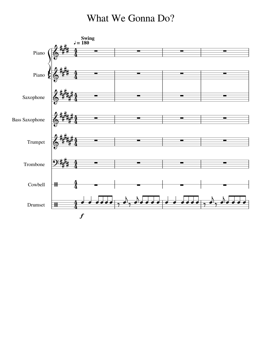 Oh No What We Gonna Do Sheet Music For Piano Tenor Saxophone