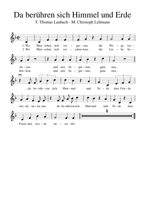 Da berühren sich Himmel und Erde