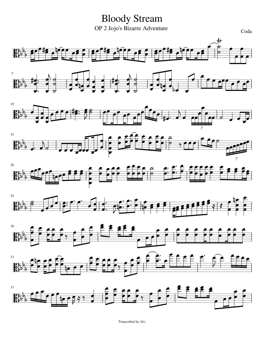 Bloody Stream (Viola Solo) sheet music for Viola download free in PDF