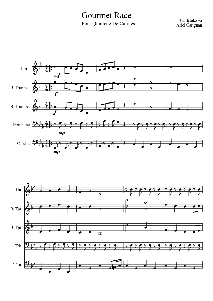 Gourmet Race Sheet Music Download Free In PDF Or MIDI