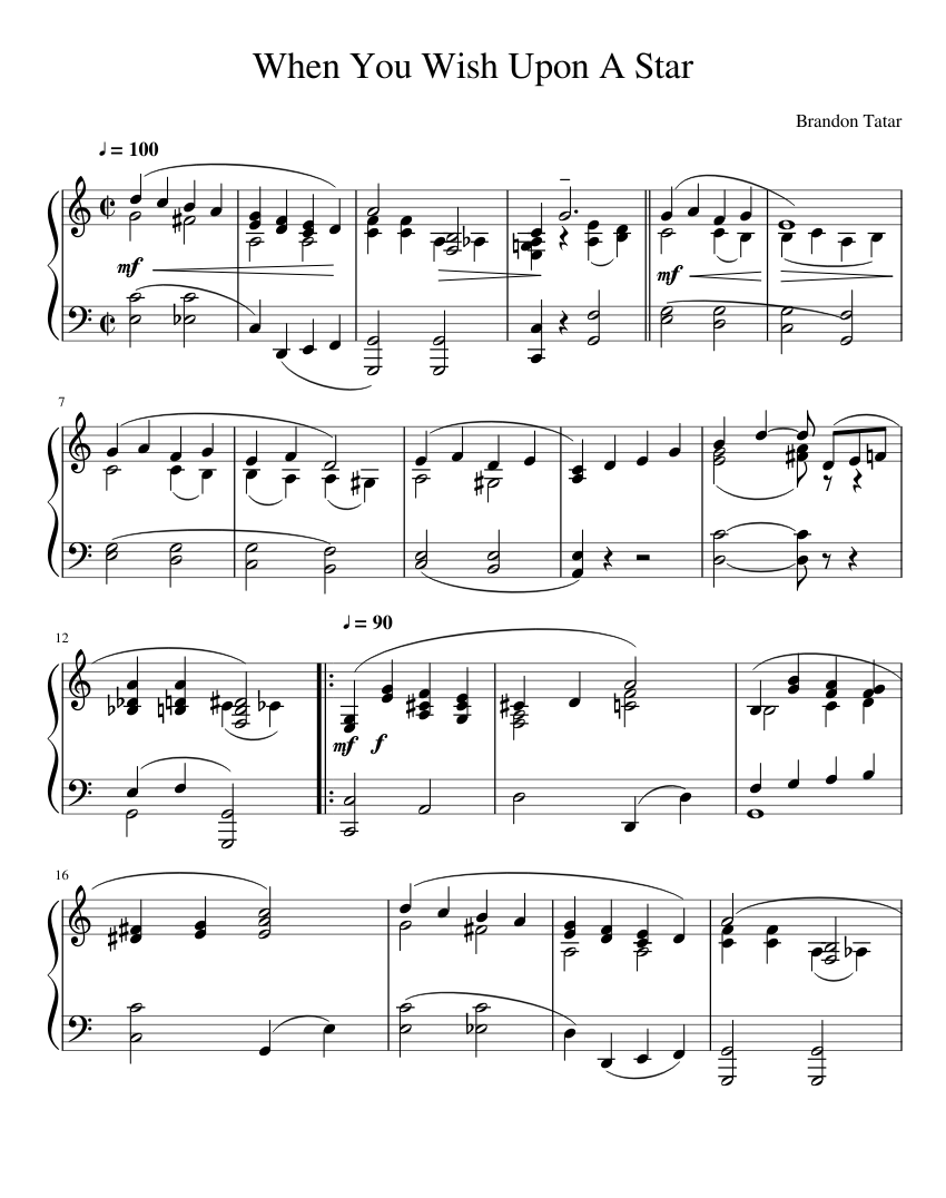 When You Wish Upon A Star sheet music for Piano download free in PDF or