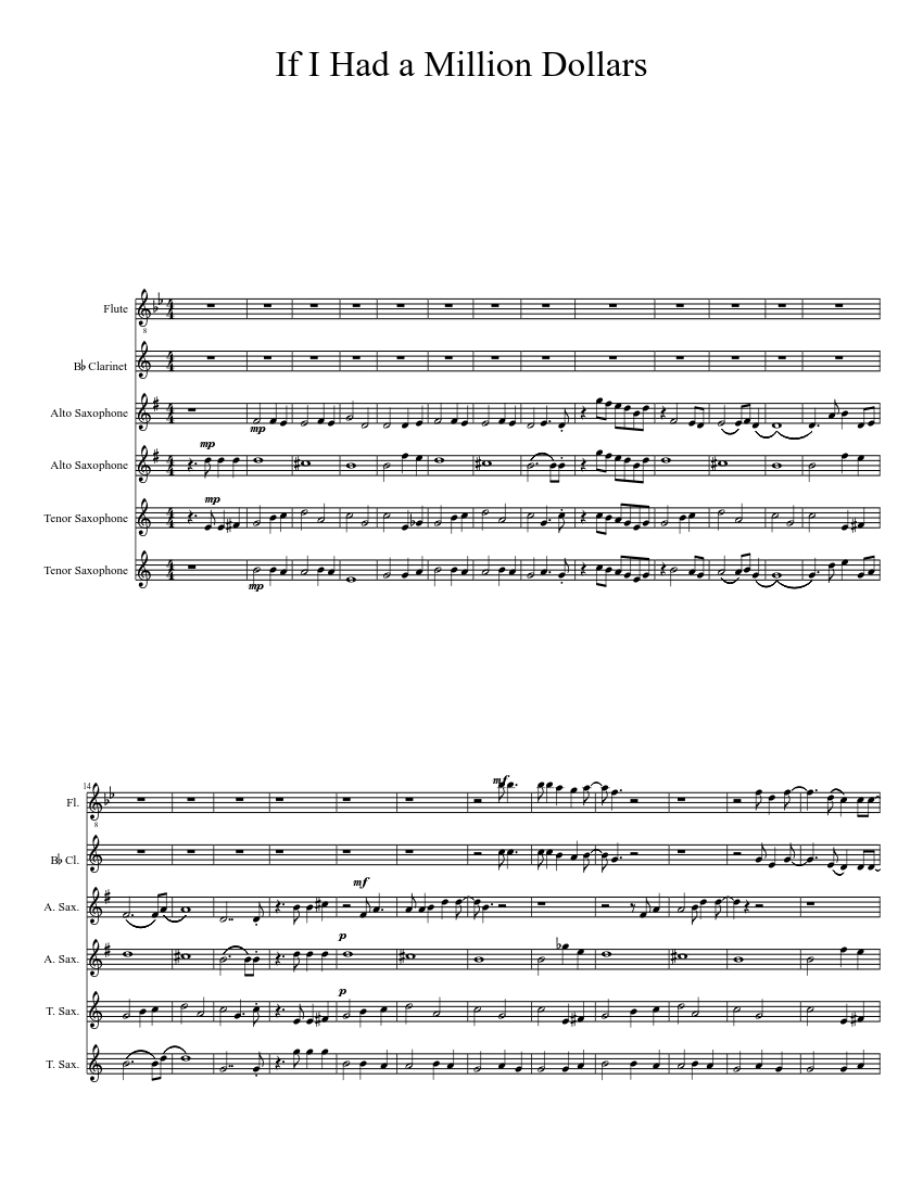 Barenaked Ladies - If I Had A Million Dollars sheet music download free ...
