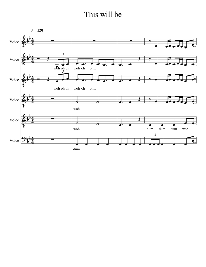 Accent Vocal sheet music for Piano download free in PDF or MIDI