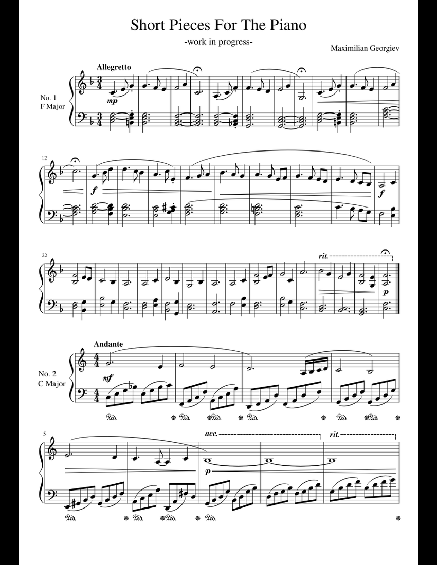 10 Short Easy Recital Pieces For Piano - Piano Solo - Digital Sheet Music | Sheet Music Plus