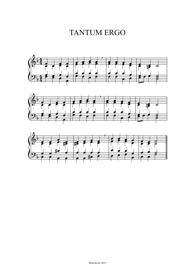 TANTUM ERGO sheet music for Organ download free in PDF or MIDI
