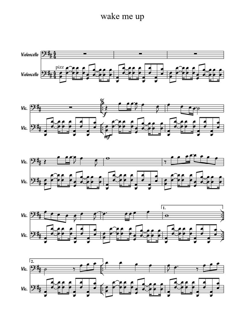 wake me up Sheet music | Musescore.com