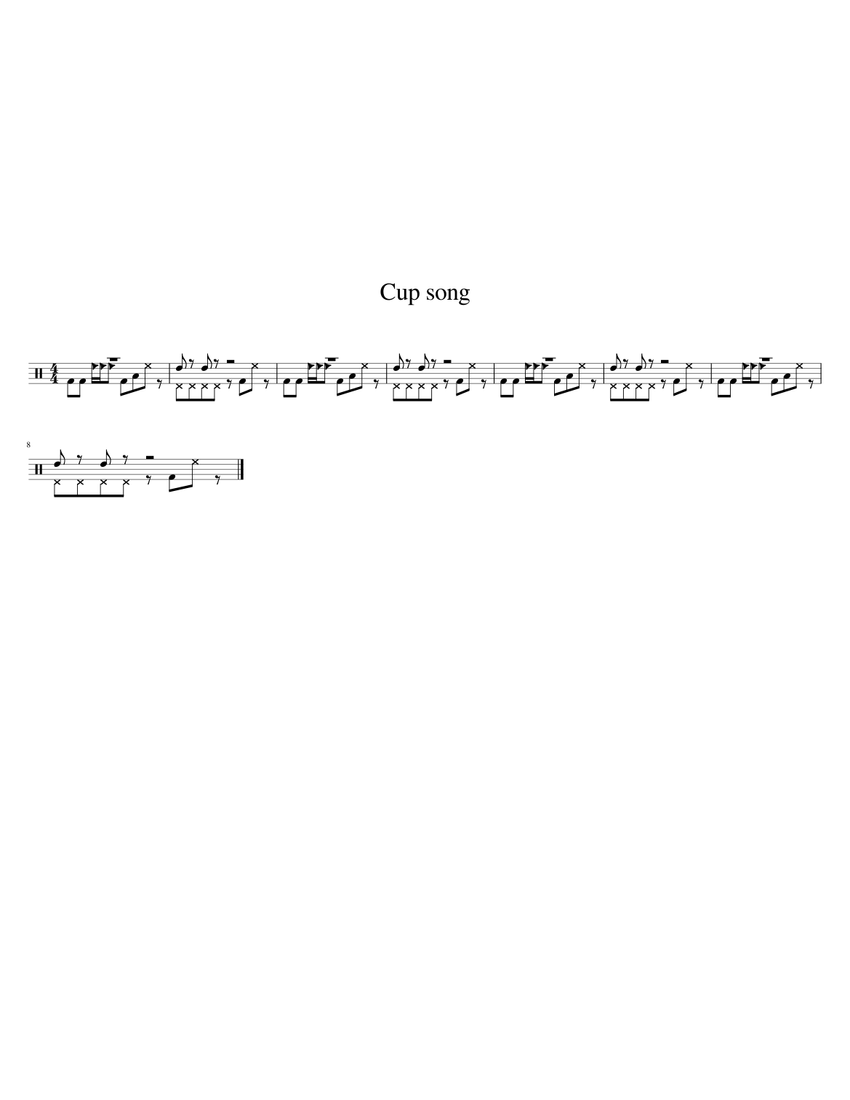 Cup song Sheet music | Musescore.com