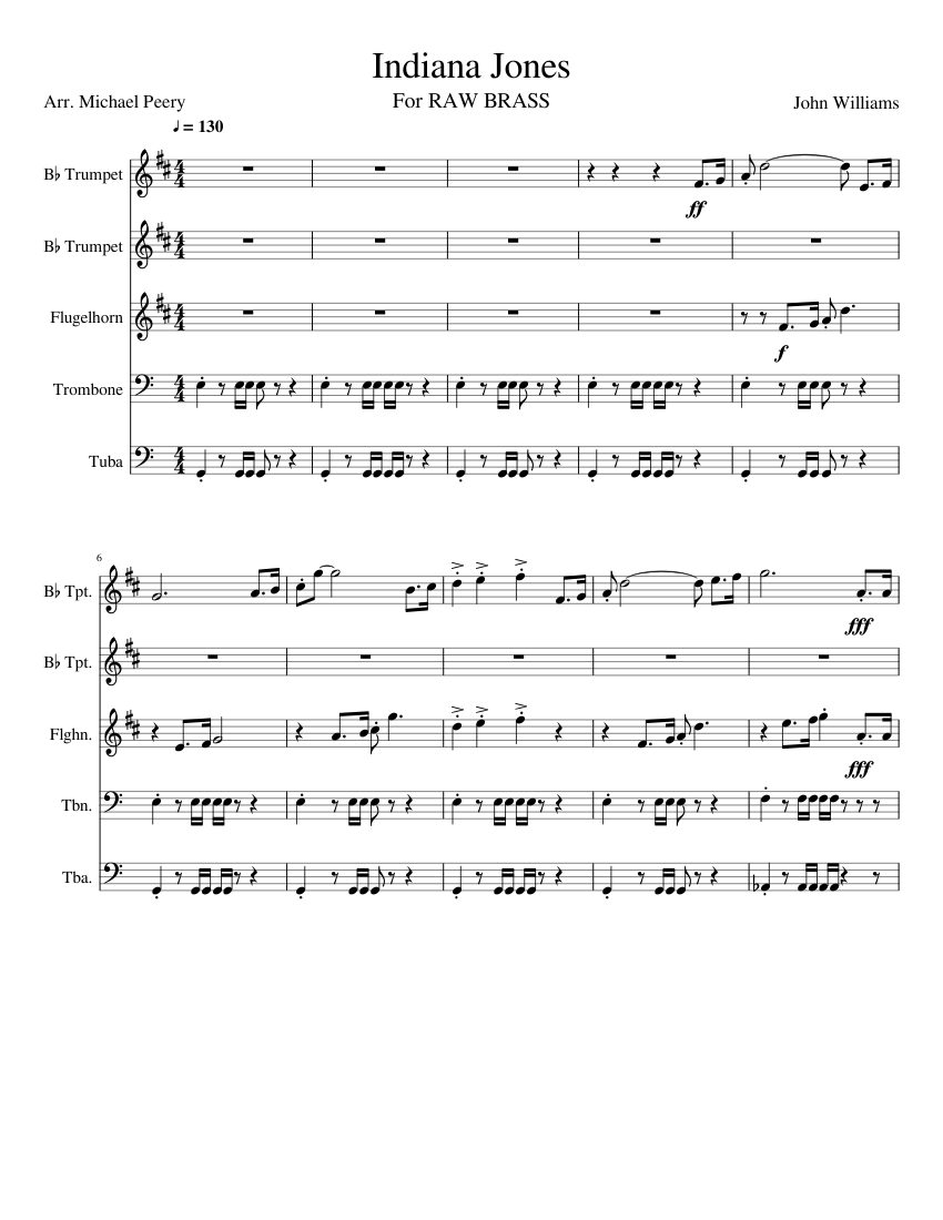 Indiana Jones sheet music download free in PDF or MIDI