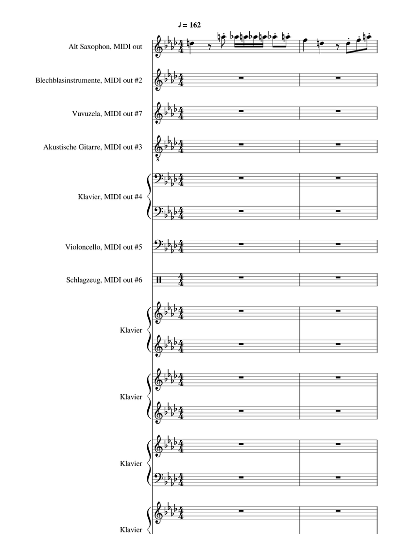 We are number one Sheet music for Piano, Drum Group, Saxophone (Alto