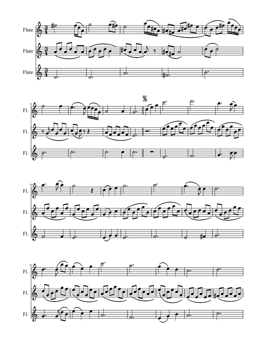 Morning Has Broken Sheet music for Flute Download free in PDF or MIDI