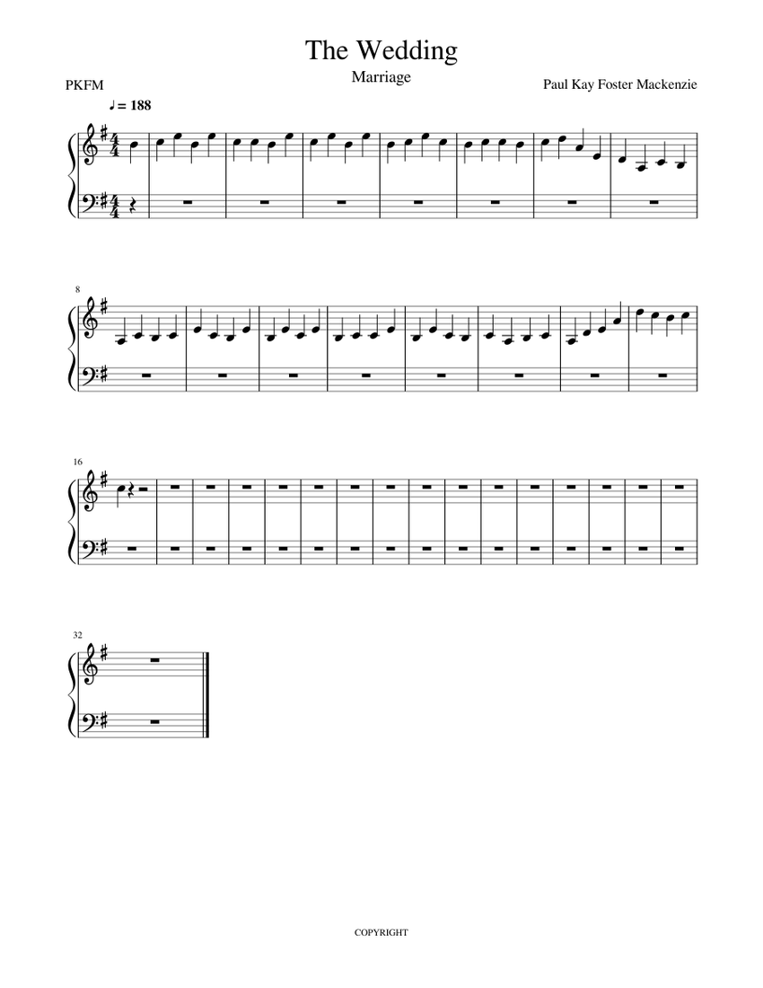 The Wedding Sheet music for Piano (Solo) | Musescore.com