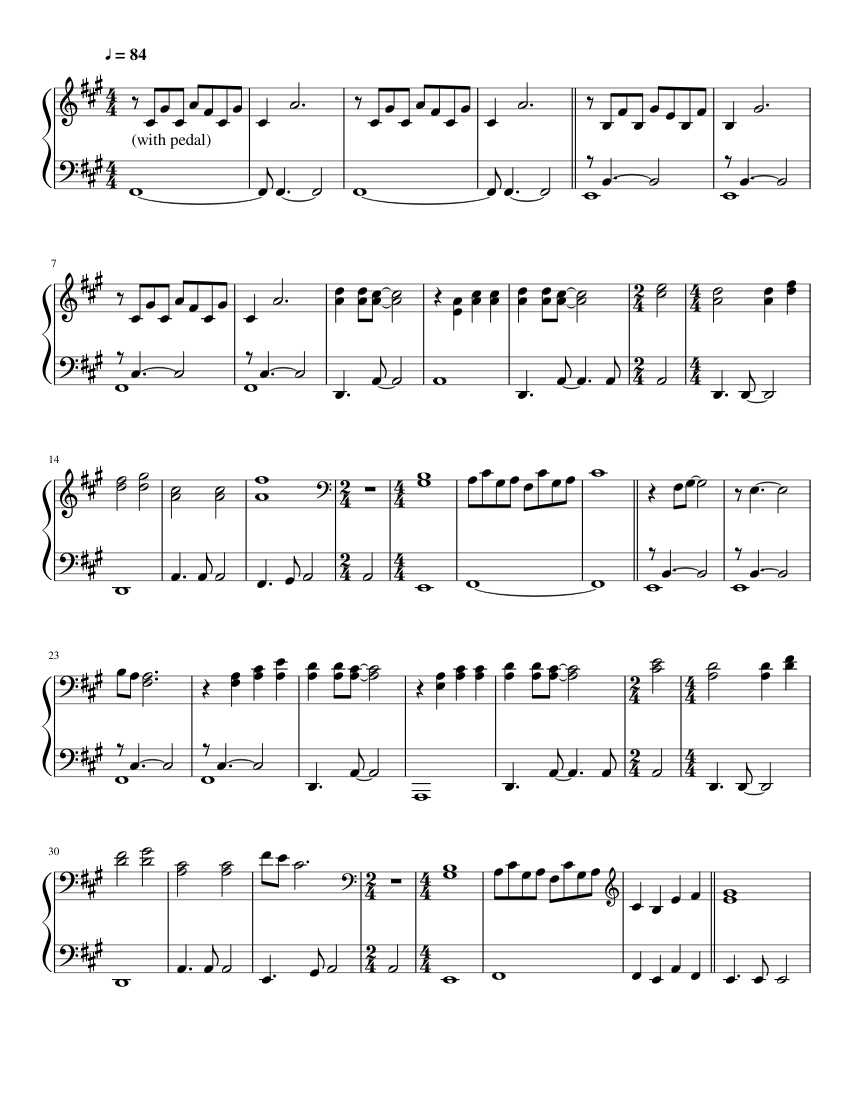 ROX - (Disturbed - Sound of Silence) sheet music for Piano download