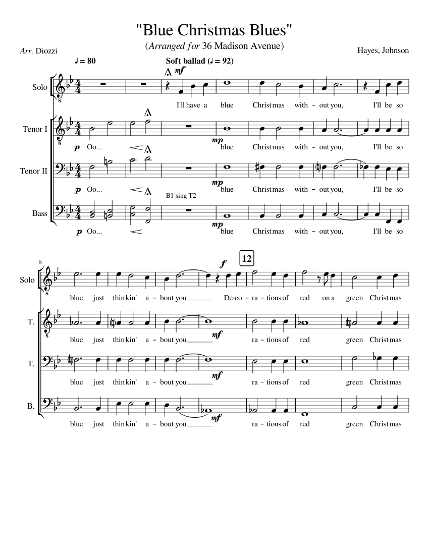 Blues Christmas Chords 