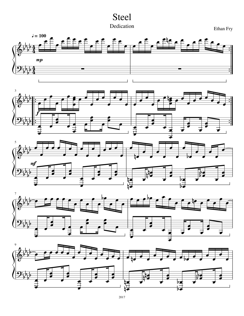 Steel (Very Difficult) Sheet music for Piano | Download free in PDF or
