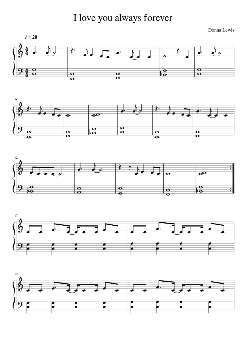 Donna Lewis I Love You Always Forever Chords