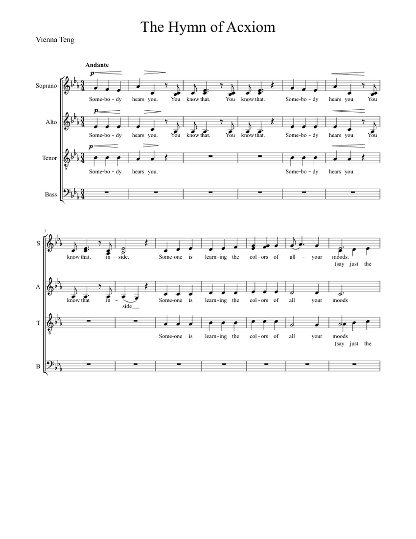 The Hymn Of Acxiom Sheet Music For Voice Download Free In PDF Or MIDI The Hymn Of Acxiom Sheet Music For Voice Download Free In PDF Or MIDI