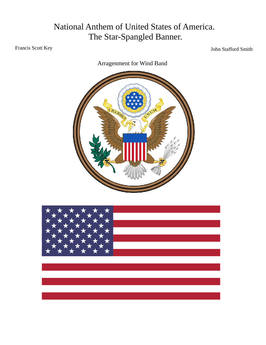National Anthem of United States of America. The Star-Spangled Banner ...