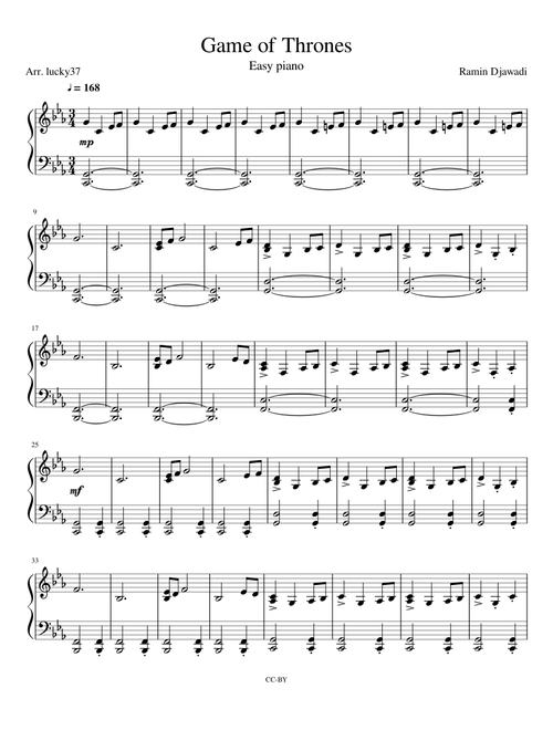 Betere Easy piano sheet music for beginners - print free or download in RI-57