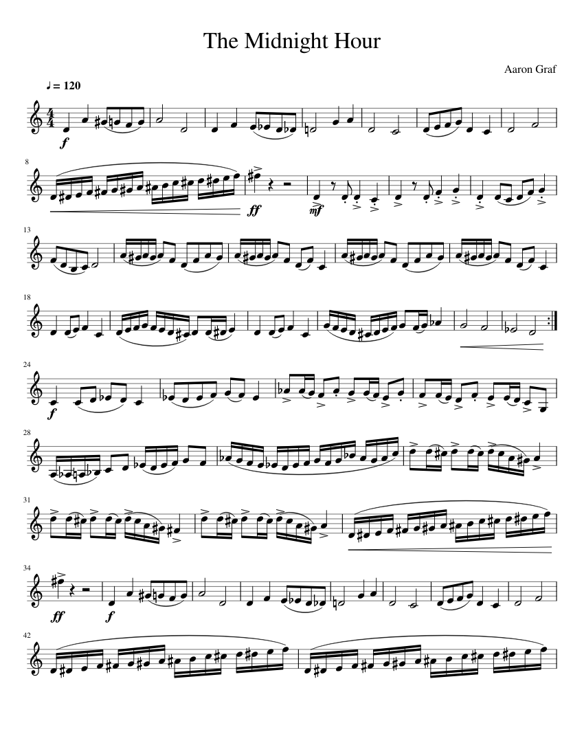 The Midnight Hour (Trumpet Solo) Sheet music for Trumpet | Download