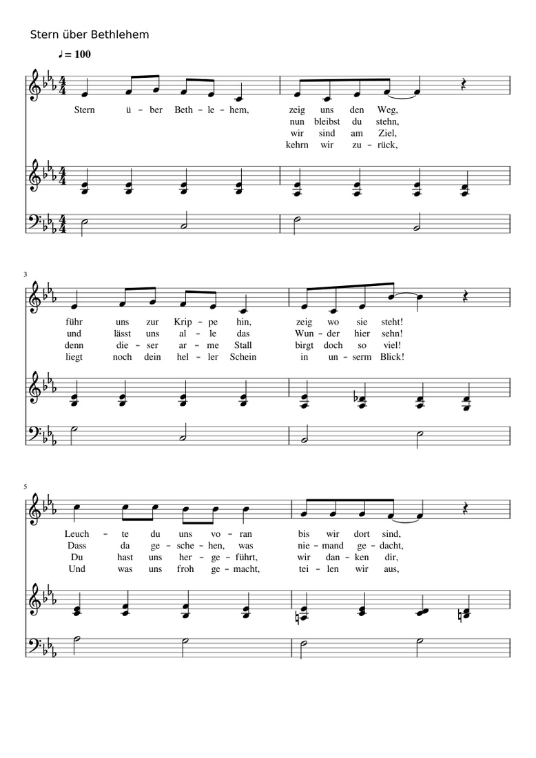 stern über bethlehem sheet music for piano  download free