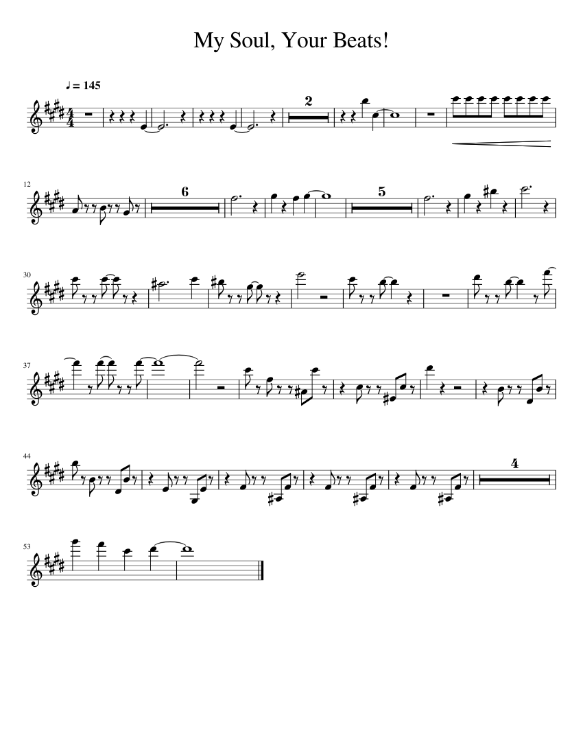 My Soul Your Beats Bass Clarinet Sheet Music For Clarinet Download 