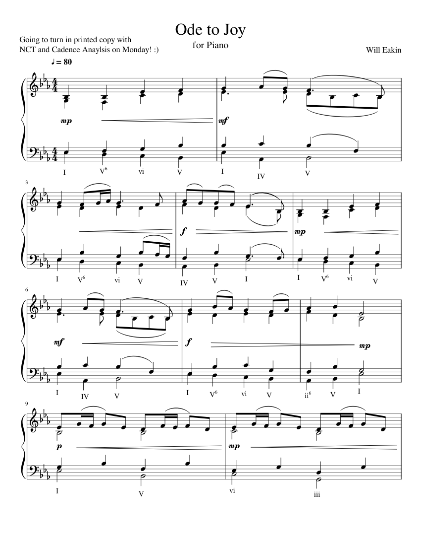 Ode to Joy Sheet music for Piano (Solo) | Musescore.com