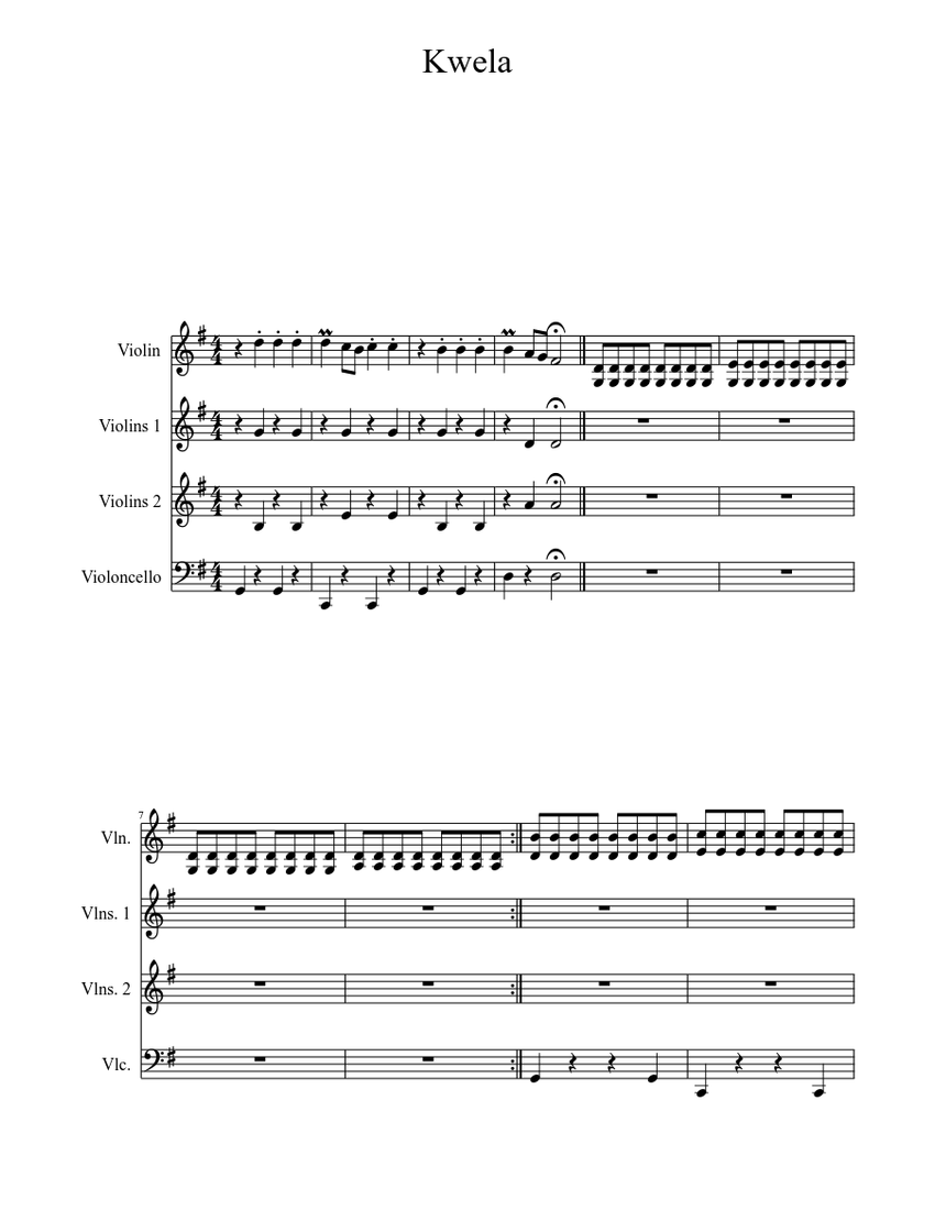 Kwela Sheet music Download free in PDF or MIDI