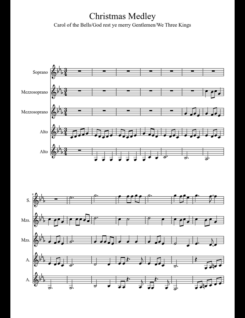 Christmas Medley sheet music download free in PDF or MIDI