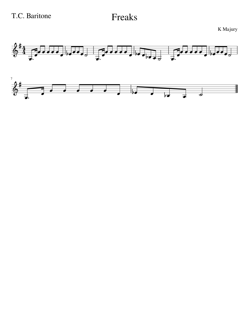 Freaks Sheet music for Piano (Solo) | Musescore.com