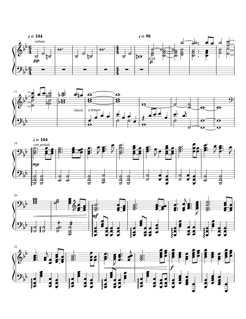 Jurassic Park Theme (Piano Arrangement) sheet music for Piano download