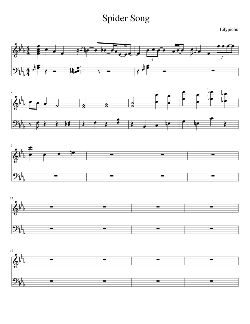 Spider dance(jazzy) sheet music for Piano download free in PDF or MIDI