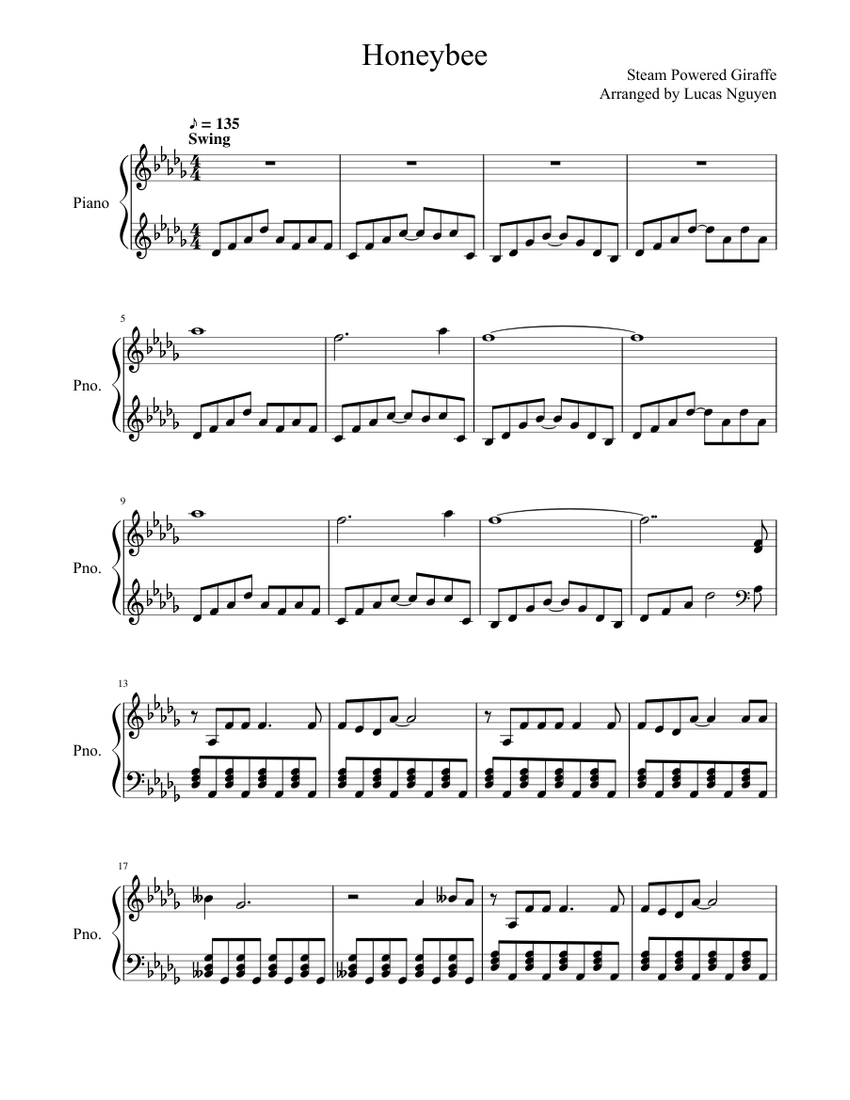 Honeybee Steam Powered Giraffe Sheet Music For Piano Download Free In honeybee-steam-powered-giraffe-sheet-music-for-piano-download-free-in