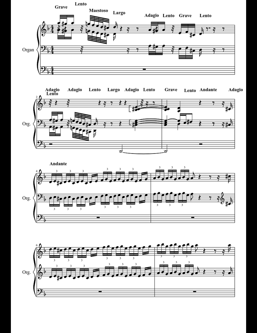 J.S. BACH | Toccata and Fugue in D minor sheet music download free in