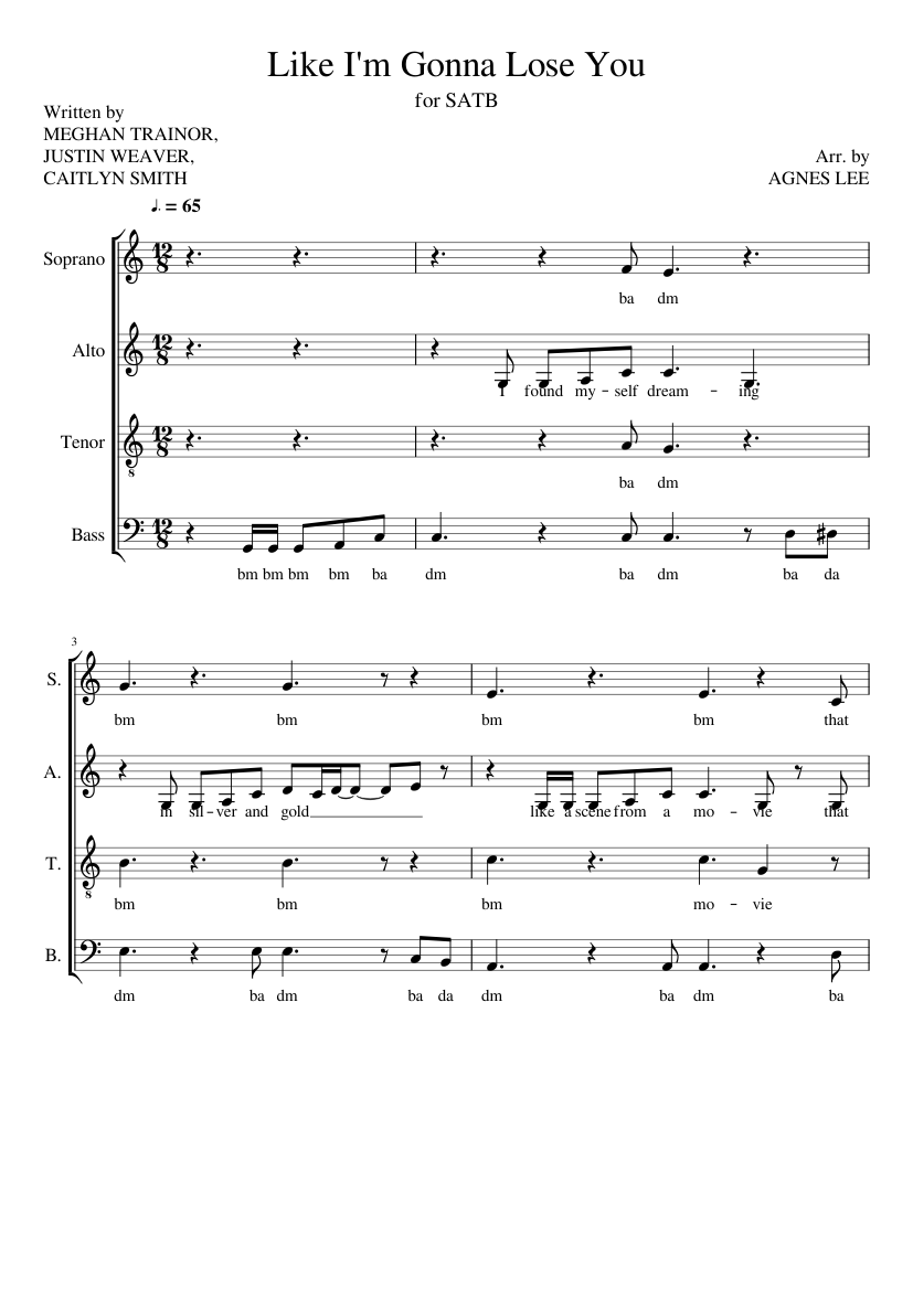 Like Im Gonna Lose You Sheet Music For Piano Download Free