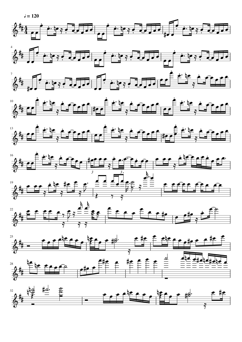 Megalovania Clarinet Sheet Music