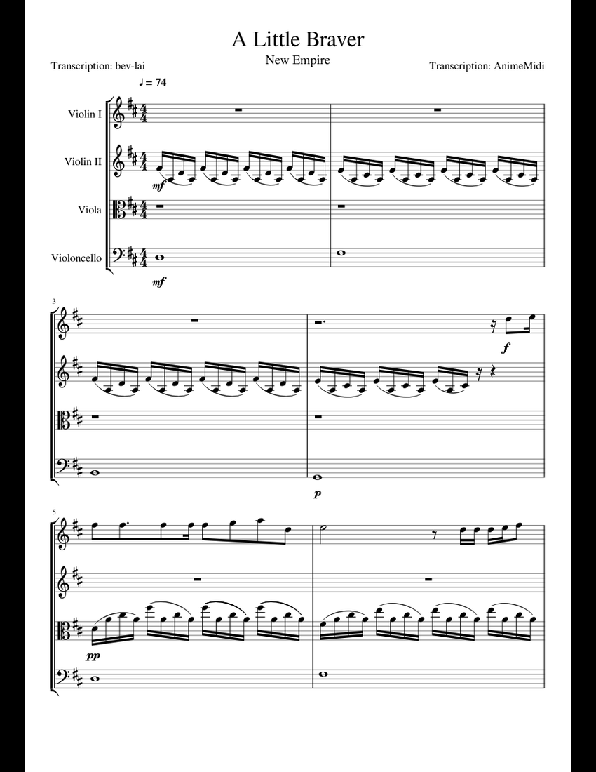 A Little Braver Lyrics A Little Braver sheet music download free in PDF or MIDI